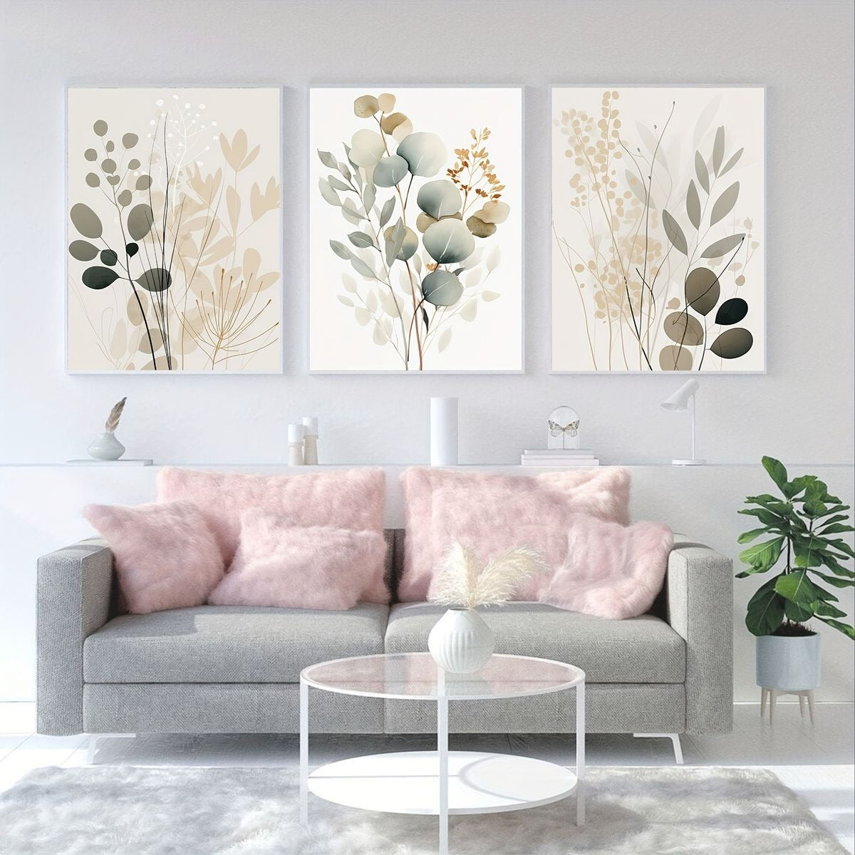 3pcs boho floral sticky tiles wall art elegant easy install home decor