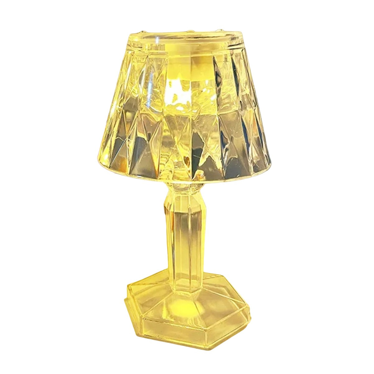 LED night light crystal diamond table lamp cell operated small lamp