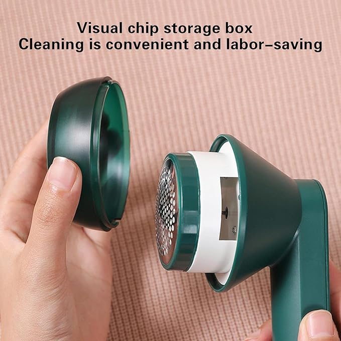 Electric lint remover and fabric shaver USB rechargeable with 6 blade system for clothes and furniture