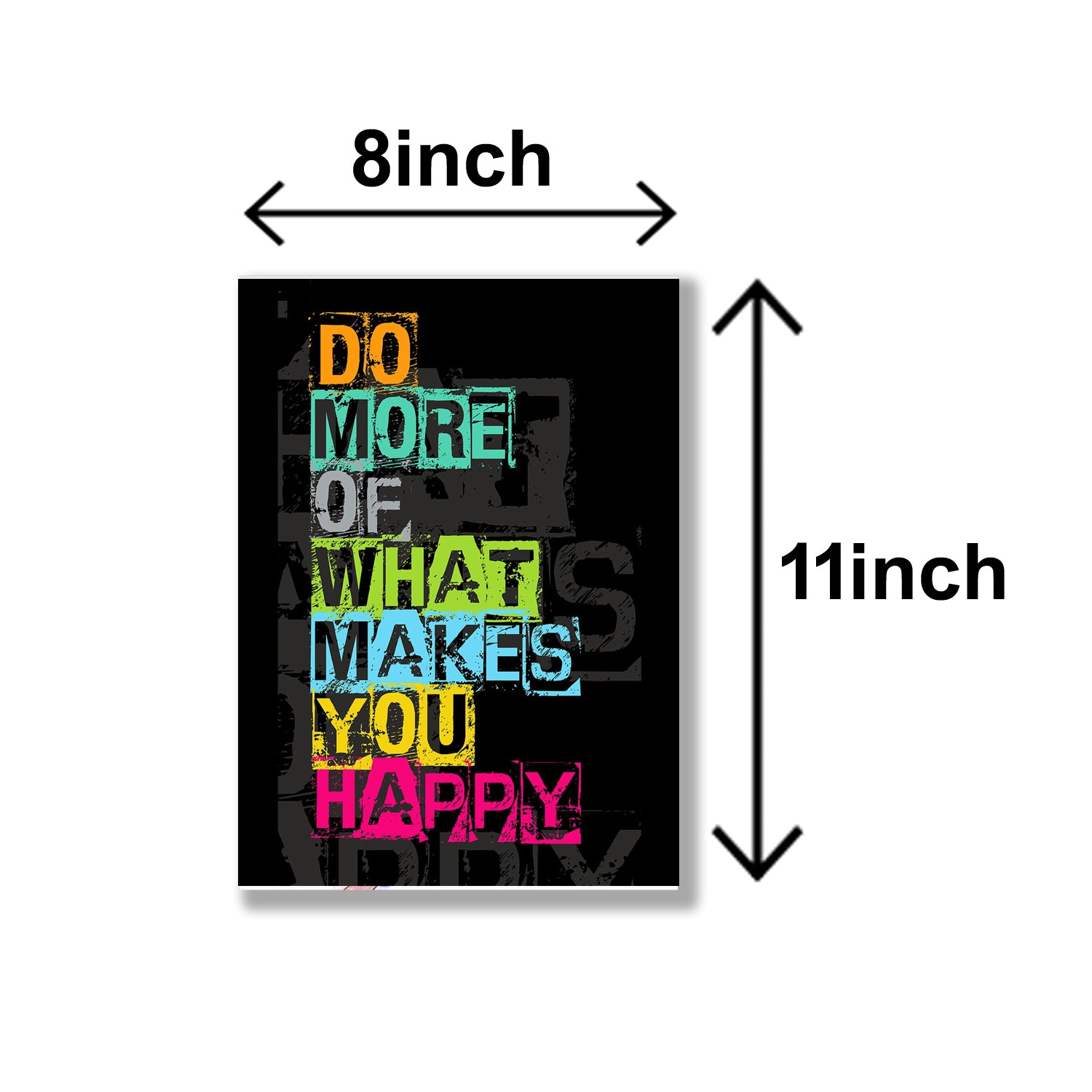 Set of 6 motivational sticky wooden canvas frames for wall decor by Trend-ify