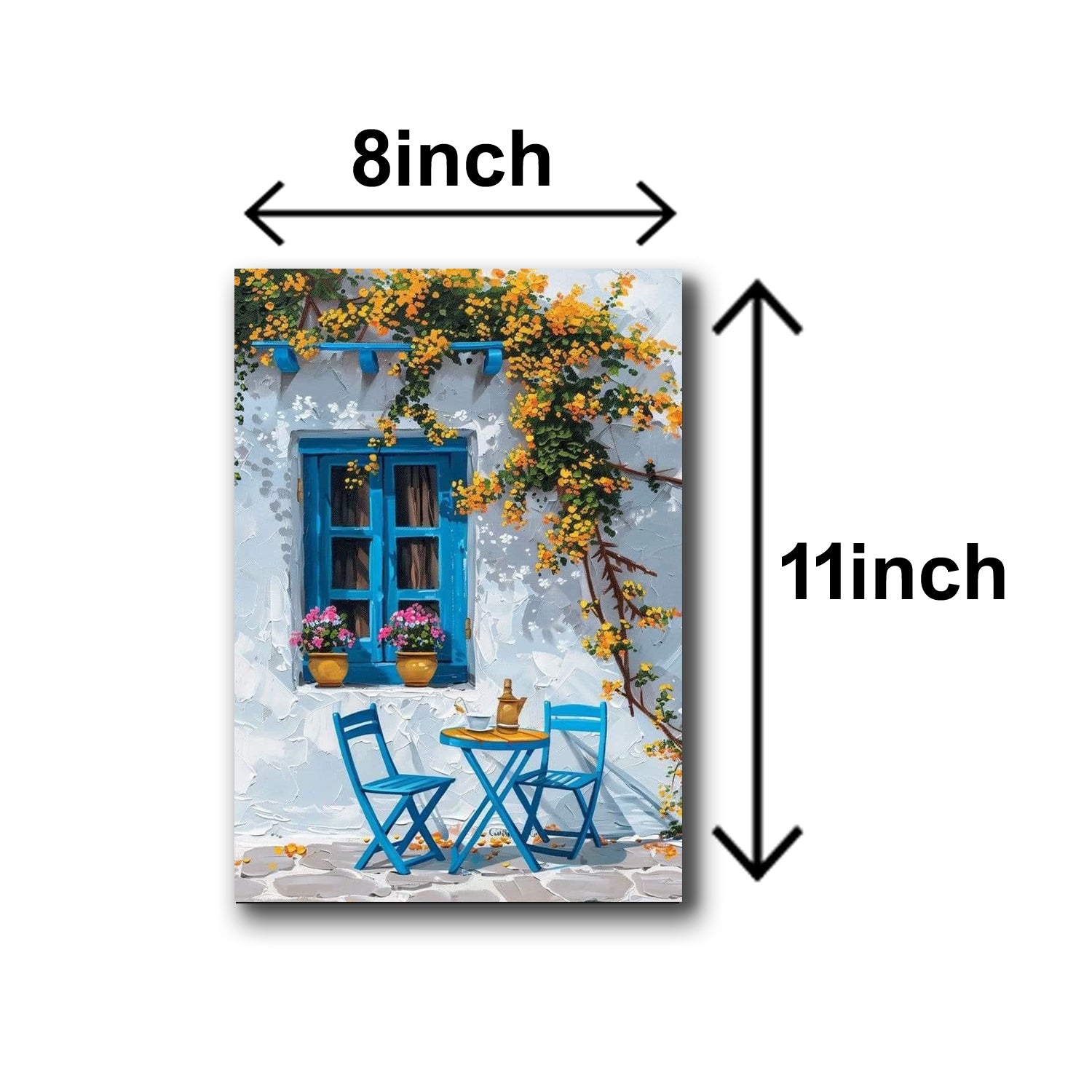 Set of 5 Italian vintage homes themed wooden sticky photo tile frames for home and girls room decor by Trend-ify