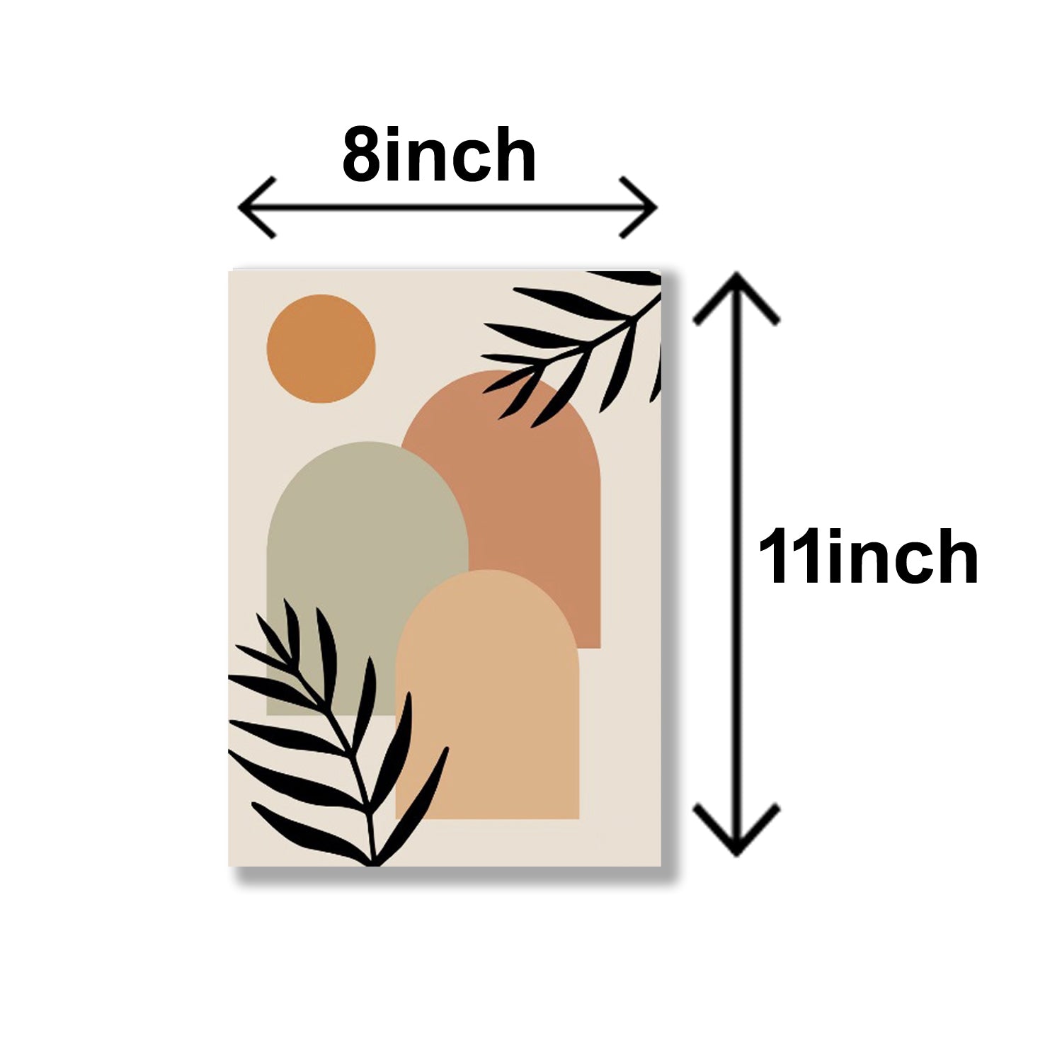 Set of 6 abstract art wooden canvas frames 8x11 inches sticky photo tiles for wall decoration