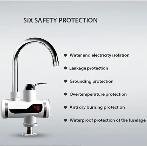 Electric Kitchen Instant Water Heater Tap β Fast Heating Tankless Faucet for Instant Hot Water β Trend-ify