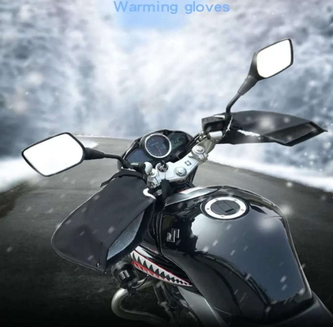 2Pcs universal bike handle gloves winter motorcycle hand covers windproof warm protection for all bikes Pakistan