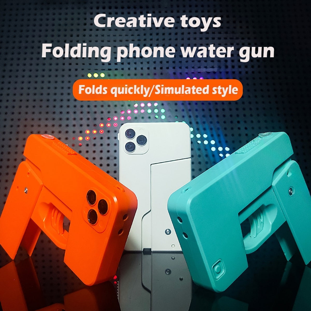 Creative Folding iPhone Toy Water Gun β Long Range Manual Water Blaster Toy for Kids and Adults