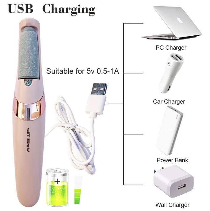 Portable foot callus remover for soft smooth feet home pedicure Trend-ify