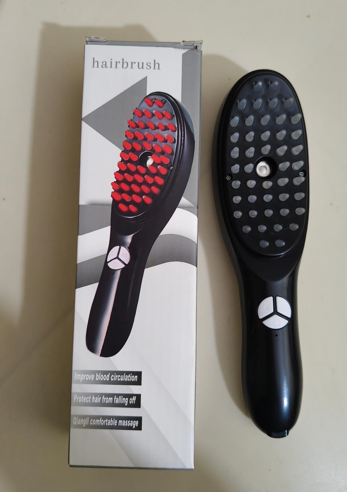 Scalp massage brush with light therapy daily hair care"