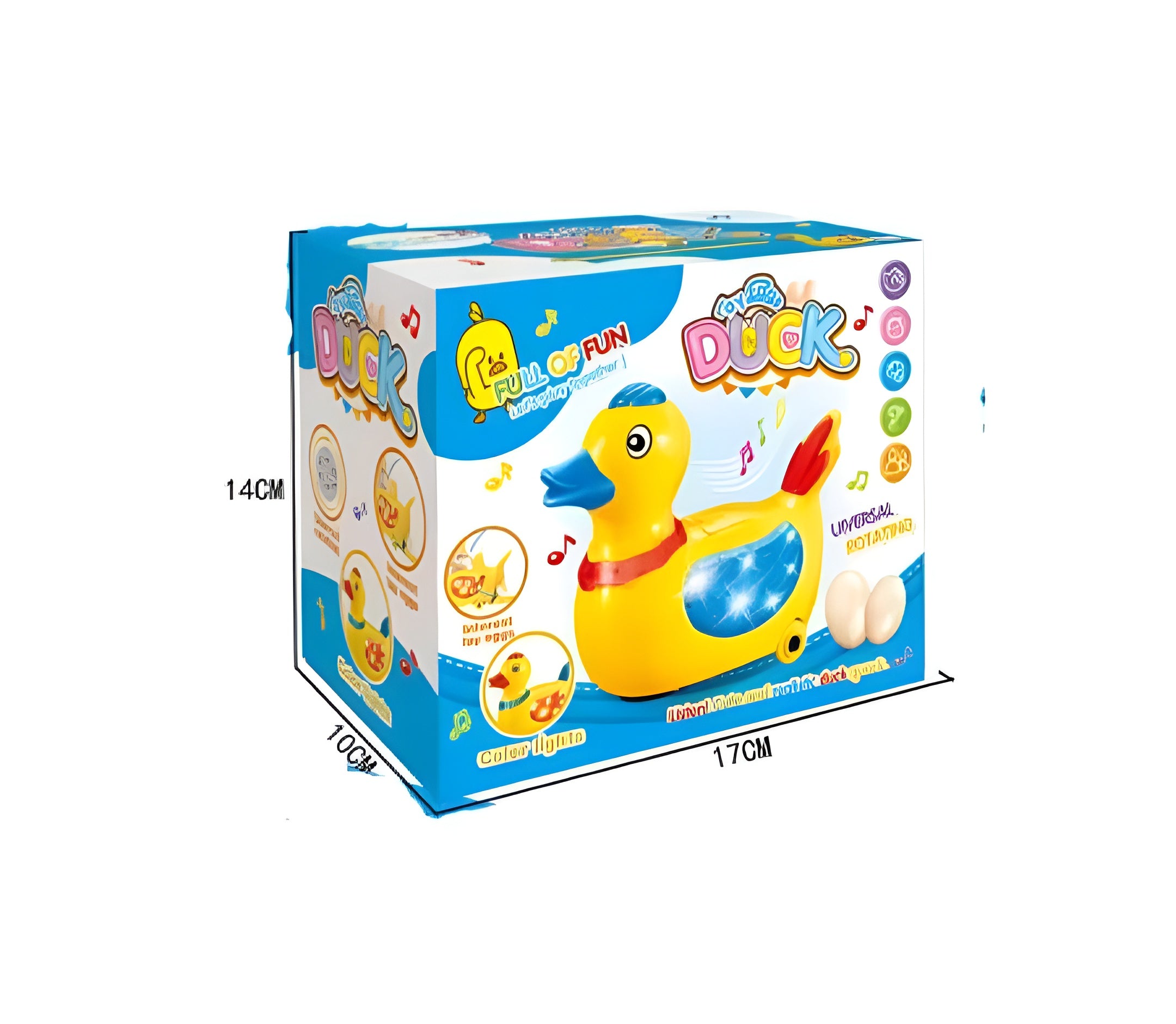 Musical Electric Lay Eggs Duck Toy with Light and Music for Kids