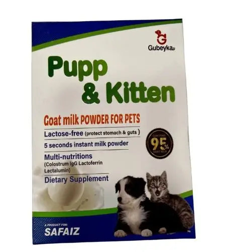 Lactose-free 95% goat milk replacer for puppies and kittens with colostrum for immunity
