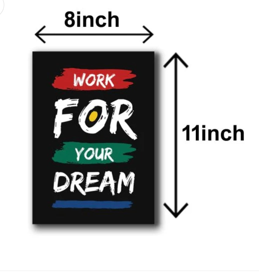 Set of 6 motivational wooden canvas frames wall decor sticky phototiles 8x11 inch Trend-ify Pakistan