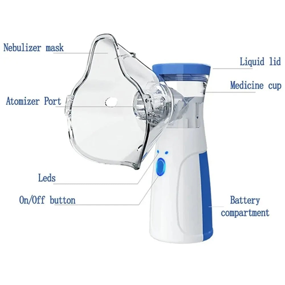 JSL-W302 portable mesh nebulizer quiet battery operated respiratory inhaler for adults and kids