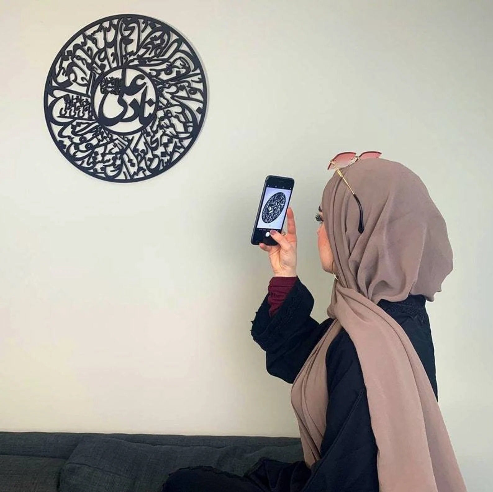 3D calligraphy Nad-e-Ali wooden wall art Islamic decor frame for home and office