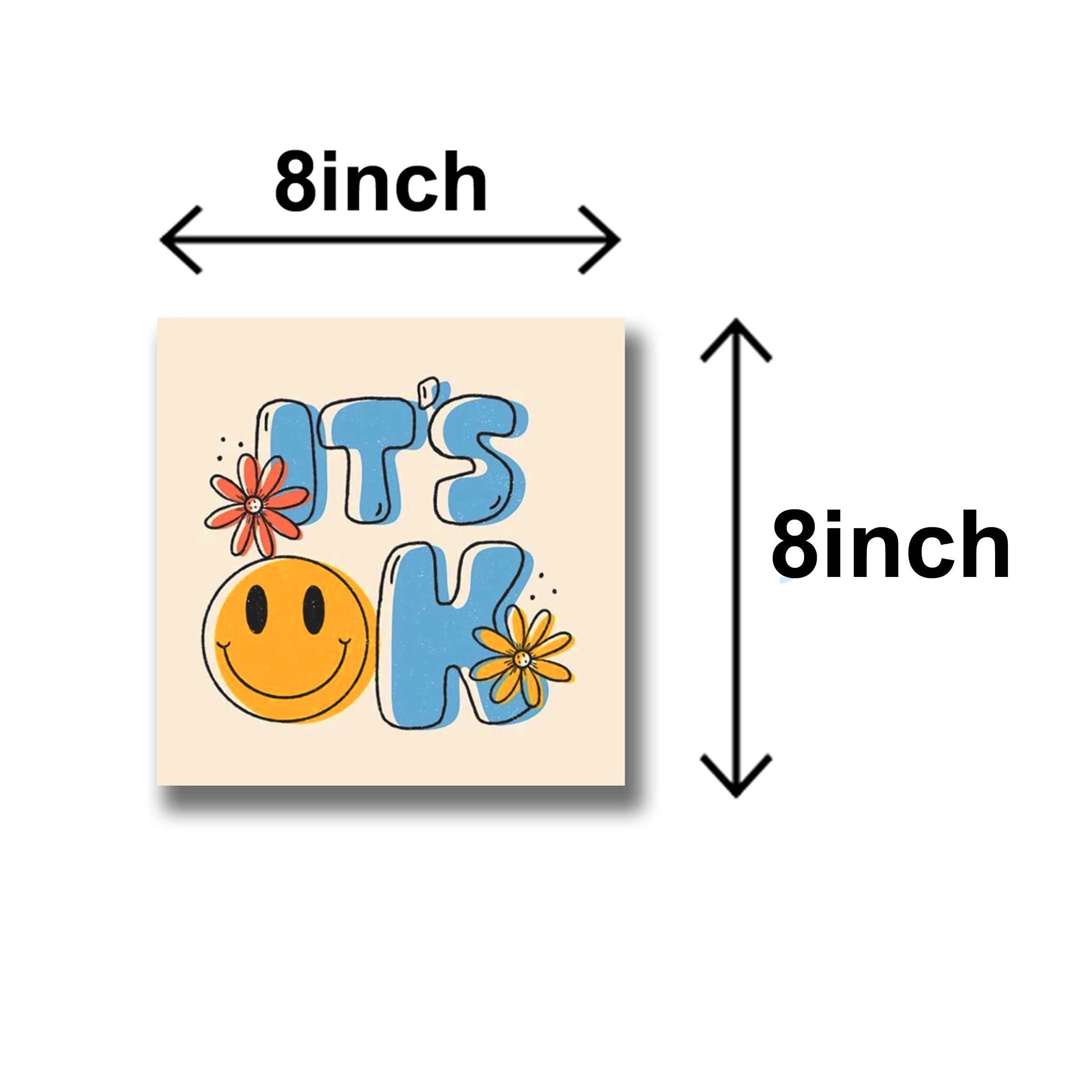 Colourful motivational wooden frames 8x8 inches for kids and girls room wall décor by Trend-ify