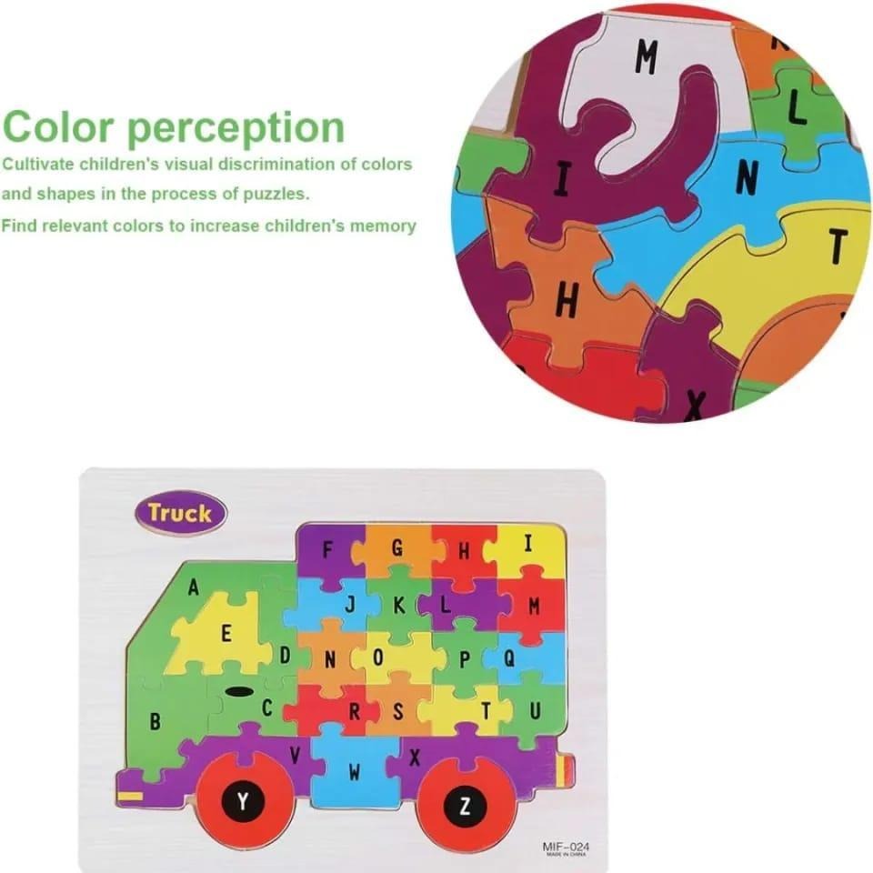 Wooden Alphabet Puzzle Board A-Z Learning Toy Kids Educational Trend-ify