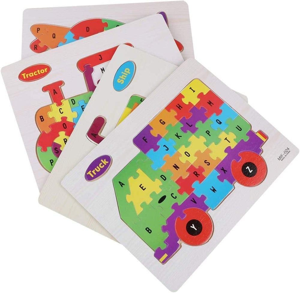 Wooden Alphabet Puzzle Board A-Z Learning Toy Kids Educational Trend-ify