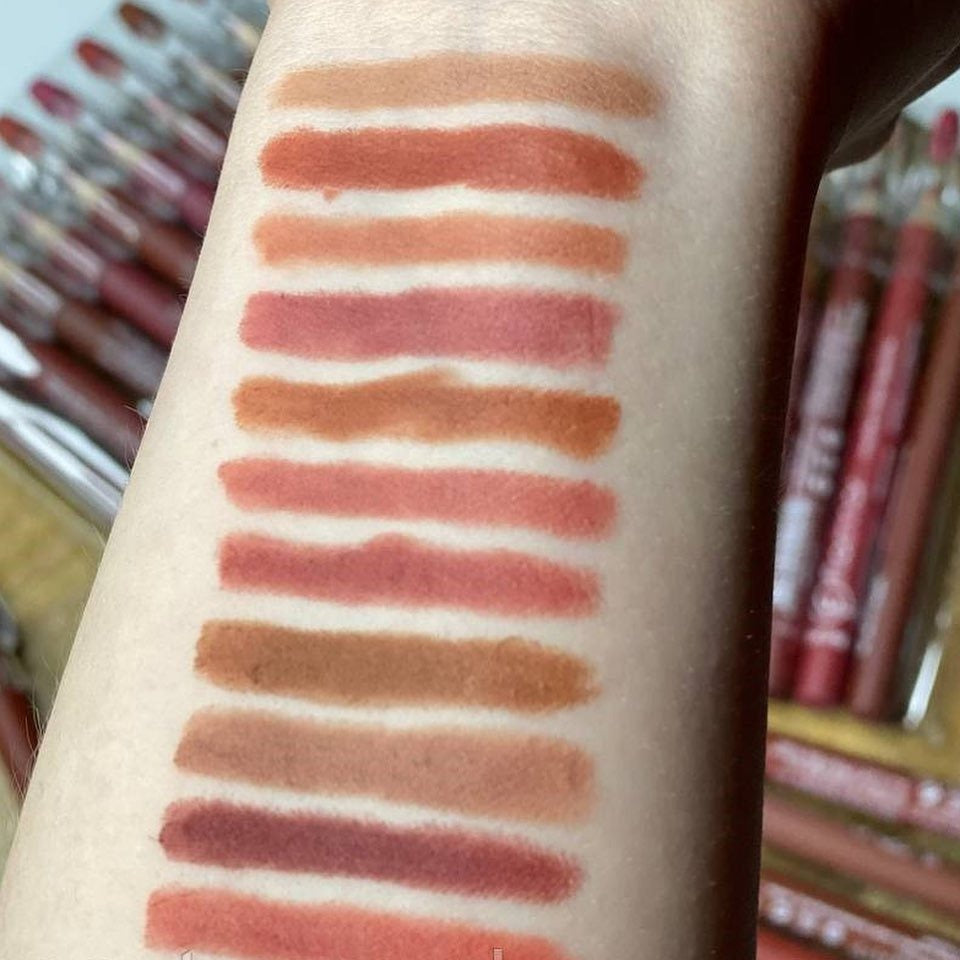 Flormar waterproof lip pencil set of 12 – matte long-lasting lip liners with sharpener in assorted shades – Trend-ify