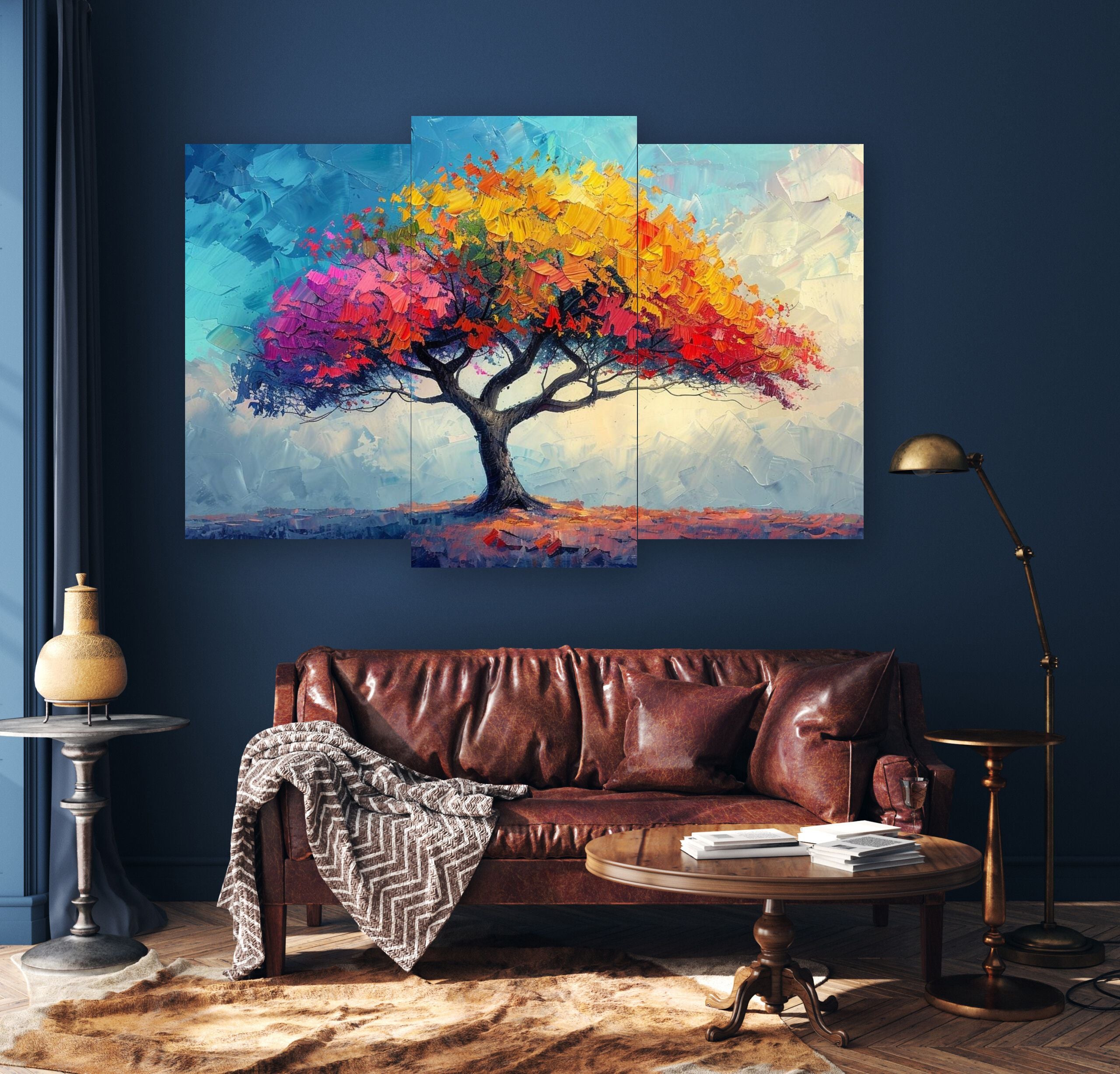 Tree sticky phototiles wall art wooden home office decor Islamic calligraphy Trend-ify Pakistan