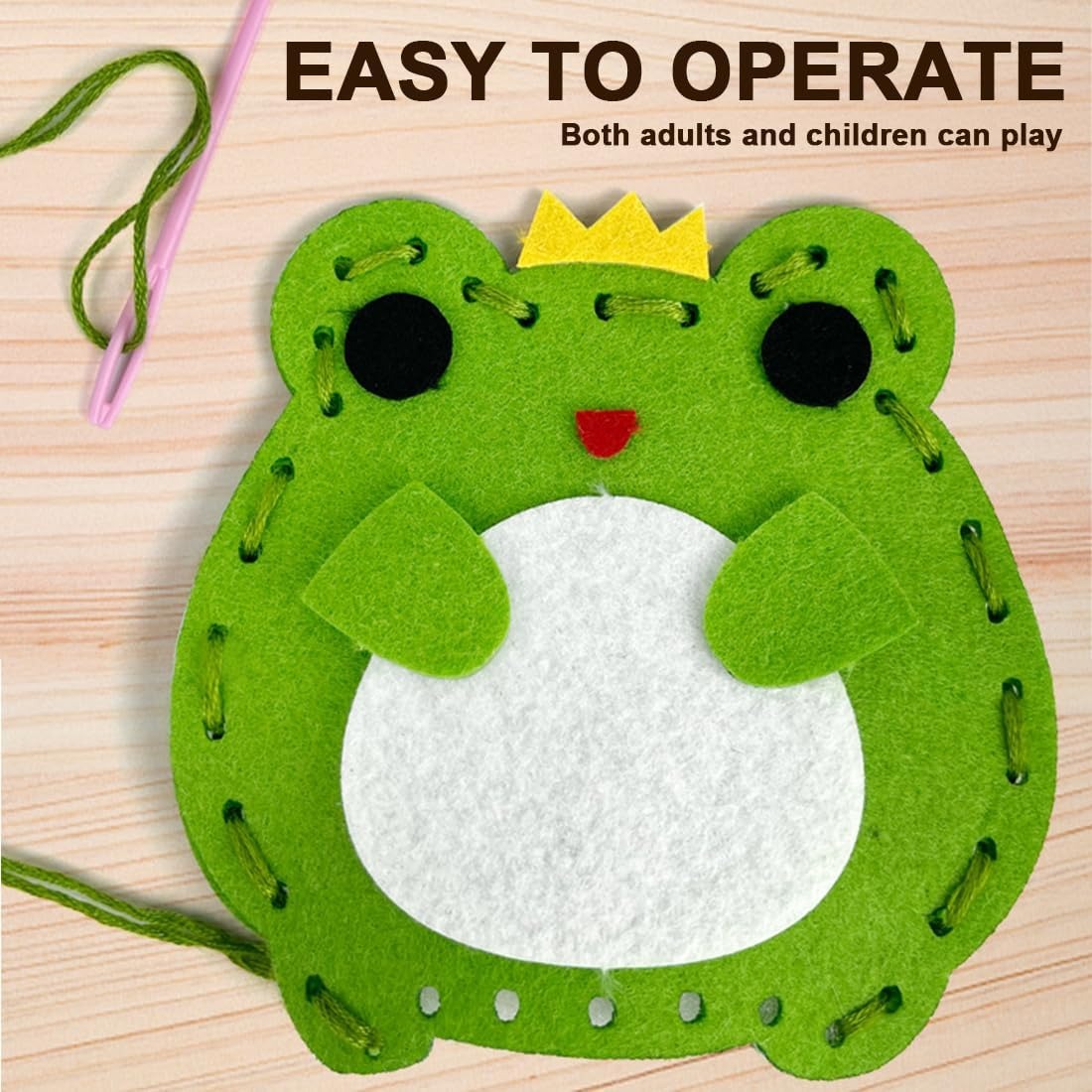 DIY Felt Sewing Kit for Kids – Handmade Craft Set with Pre-Cut Felt, Threads, and Tools for Beginners