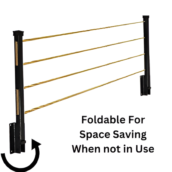 foldable wall mounted cloth drying stand 24 inch heavy duty space saver