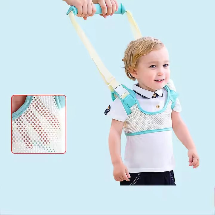 Adjustable baby walking carrier and toddler walking assistant harness in random color.