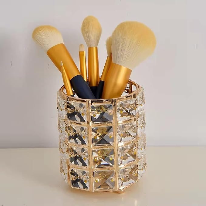 crystal makeup brush holder elegant pen holder desk organizer