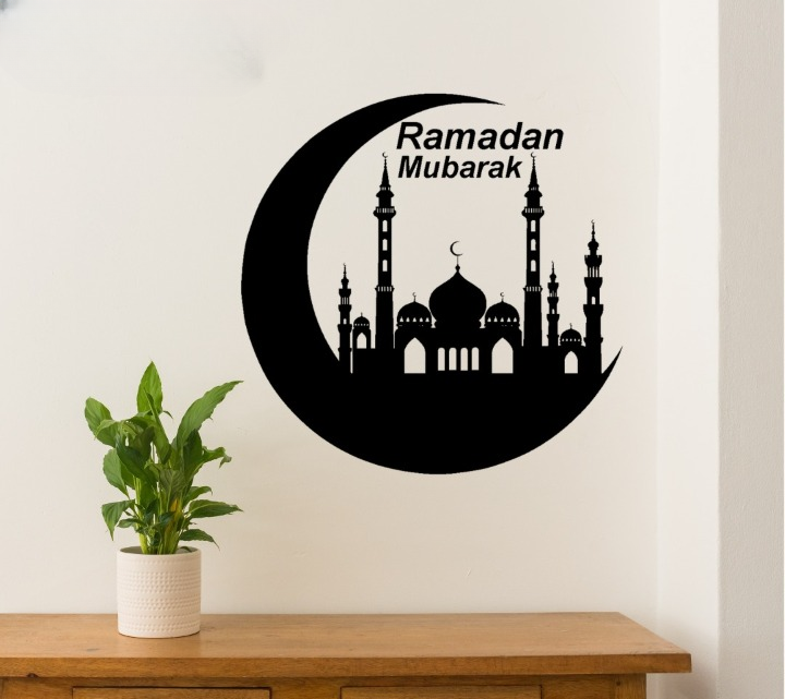 Ramzan Mubarak 3D wooden Islamic calligraphy wall decor for home and office